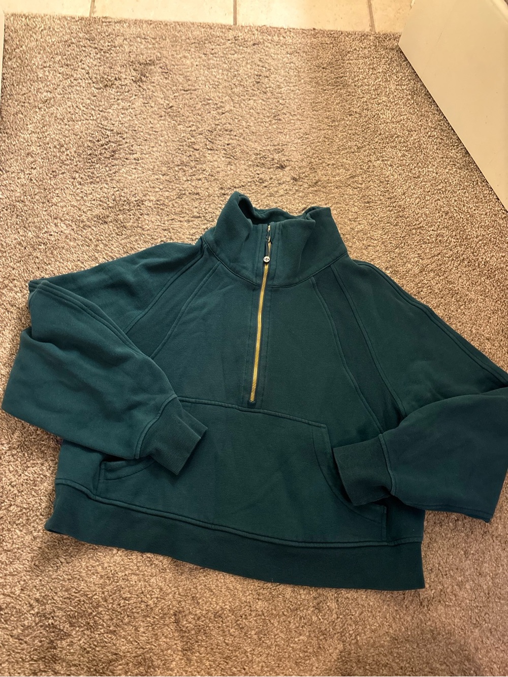 lululemon athletica Teal Quarter-Zip Pullover